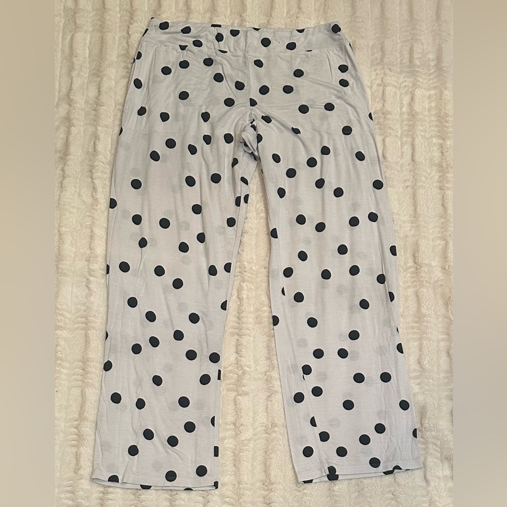 Soma Black and White Cool Nights Pajama Pant Large